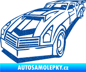 Samolepka Závodní auto 003 levá Ultra Metalic modrá