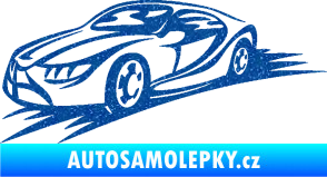Samolepka Závodní auto 007 levá Ultra Metalic modrá