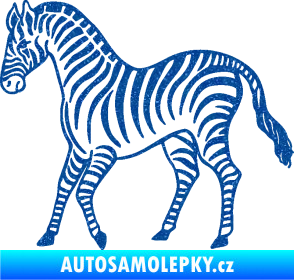 Samolepka Zebra 002 levá Ultra Metalic modrá