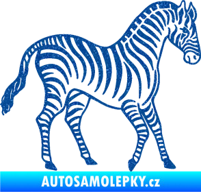 Samolepka Zebra 002 pravá Ultra Metalic modrá