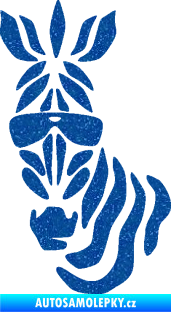 Samolepka Zebra 003 levá cool s brýlemi Ultra Metalic modrá