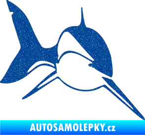 Samolepka Žralok 004 pravá Ultra Metalic modrá