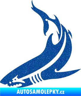 Samolepka Žralok 005 levá Ultra Metalic modrá
