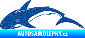 Samolepka Žralok 007 levá Ultra Metalic modrá