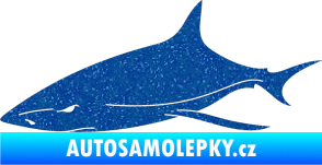 Samolepka Žralok 008 levá Ultra Metalic modrá