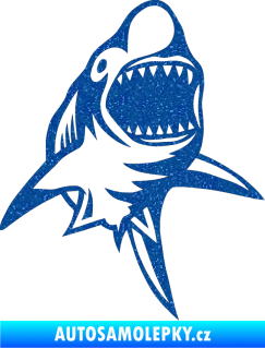 Samolepka Žralok 011 pravá Ultra Metalic modrá