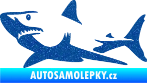 Samolepka Žralok 015 levá Ultra Metalic modrá