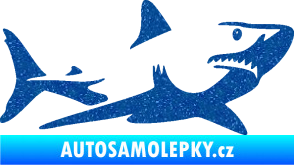 Samolepka Žralok 015 pravá Ultra Metalic modrá