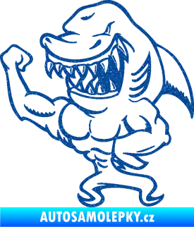 Samolepka Žralok 016 levá svalovec Ultra Metalic modrá