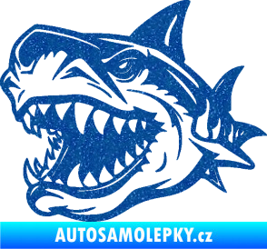 Samolepka Žralok 021 levá Ultra Metalic modrá
