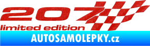 Samolepka 207 limited edition pravá 3D karbon červený