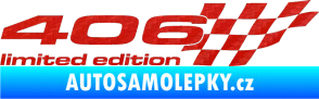 Samolepka 406 limited edition pravá 3D karbon červený