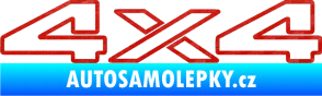 Samolepka 4x4 varianta 003 3D karbon červený