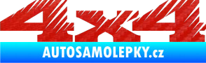 Samolepka 4x4 varianta 012 3D karbon červený