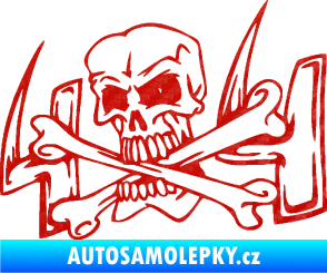 Samolepka 4x4 varianta 022 3D karbon červený