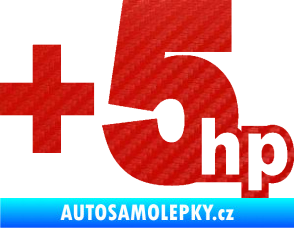 Samolepka + 5hp 003 3D karbon červený