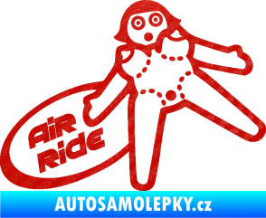 Samolepka Air ride jízda 3D karbon červený