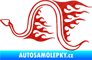 Samolepka Animal flames 040 levá had 3D karbon červený