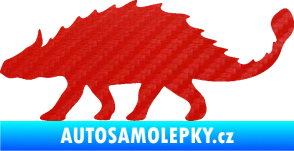 Samolepka Ankylosaurus 001 levá 3D karbon červený