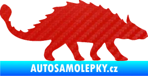 Samolepka Ankylosaurus 001 pravá 3D karbon červený