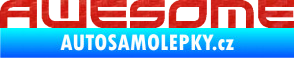 Samolepka Awesome 3D karbon červený