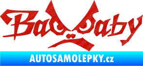 Samolepka Bad Baby 3D karbon červený
