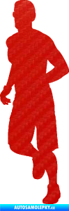 Samolepka Běžec 006 levá 3D karbon červený