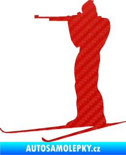 Samolepka Biatlon 001 levá 3D karbon červený