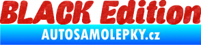 Samolepka Black edition 001 nápis 3D karbon červený