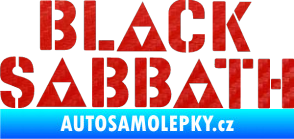Samolepka Black Sabbath 001 3D karbon červený