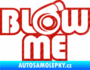 Samolepka Blow me 3D karbon červený