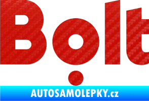 Samolepka Bolt - taxi 3D karbon červený