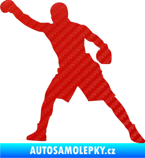 Samolepka Boxer 002 levá 3D karbon červený