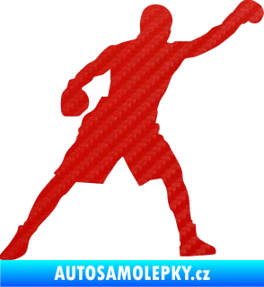 Samolepka Boxer 002 pravá 3D karbon červený