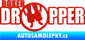 Samolepka Boxer dropper 3D karbon červený