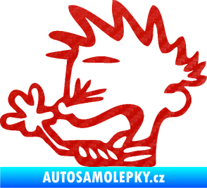 Samolepka Boy tůdle nůdle levá 3D karbon červený