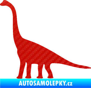 Samolepka Brachiosaurus 001 levá 3D karbon červený
