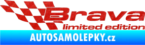 Samolepka Brava limited edition levá 3D karbon červený