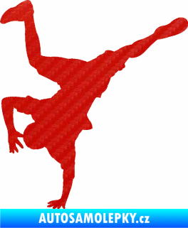 Samolepka Breakdance 001 levá 3D karbon červený
