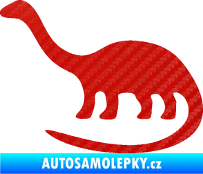 Samolepka Brontosaurus 001 levá 3D karbon červený