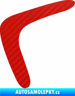 Samolepka Bumerang 001 levá 3D karbon červený