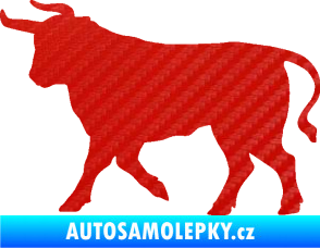 Samolepka Býk 011 levá 3D karbon červený