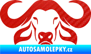 Samolepka Býk 015 3D karbon červený