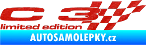 Samolepka C3 limited edition pravá 3D karbon červený