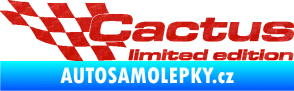 Samolepka Cactus limited edition levá 3D karbon červený