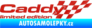 Samolepka Caddy limited edition pravá 3D karbon červený