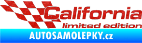 Samolepka California limited edition levá 3D karbon červený