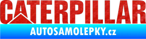 Samolepka Caterpillar - jedna barva 3D karbon červený
