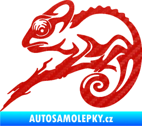 Samolepka Chameleon 001 levá 3D karbon červený