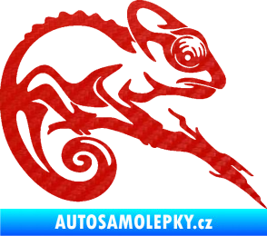 Samolepka Chameleon 001 pravá 3D karbon červený